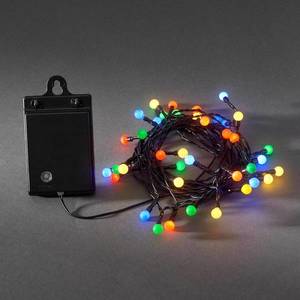 Konstsmide Christmas Pestrý venkovní světelný řetěz 40 LED RGB, baterie obraz