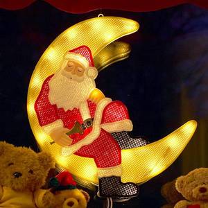 Konstsmide Christmas LED okenní silueta Santa Claus v měsíci obraz