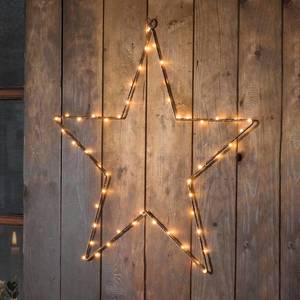 Konstsmide Christmas LED kovová hvězda s časovačem, měď obraz