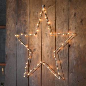 Konstsmide Christmas LED kovová hvězda s časovačem, stříbro obraz