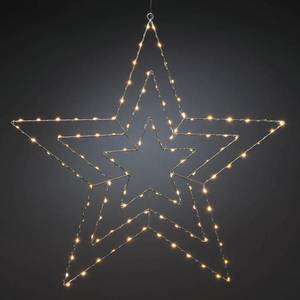 Konstsmide Christmas LED dekorativní světlo stříbrná hvězda 66 x 64 cm obraz