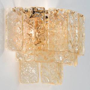 Patrizia Volpato Skleněné nástěnné světlo Glace se zlatým držákem obraz