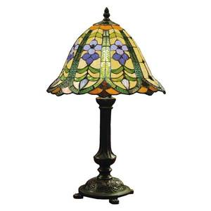 Clayre&Eef Květinová stolní lampa Eleanor v Tiffany stylu obraz