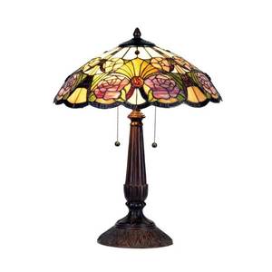 Clayre&Eef Květinová stolní lampa Rose, Tiffany styl obraz