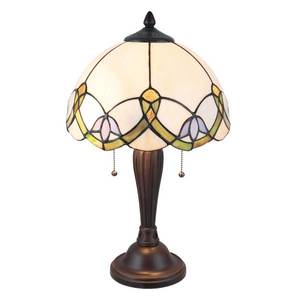 Clayre&Eef Stolní lampa 5918 s bílým-pestrým designem Tiffany obraz
