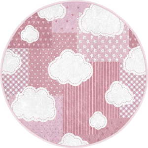 Růžový dětský koberec ø 120 cm Comfort – Mila Home obraz