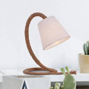 Näve Stolní lampa Rope textilní stínidlo a lano obraz