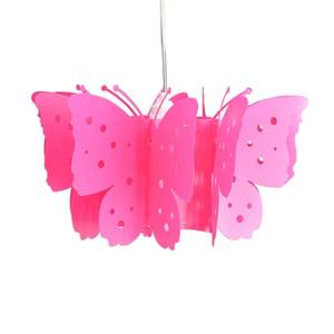 Näve Závěsné světlo Kizi v růžové s motýly obraz