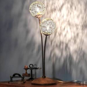 Paul Neuhaus Stolní lampa Greta v rezavém designu, dvouramenná obraz