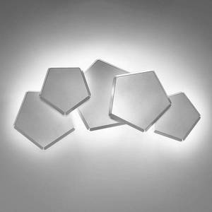 Selène LED nástěnné světlo Pleiadi stříbrné, pět zdrojů obraz