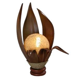 Woru Karima stolní lampa z tvrzených kokosových listů obraz