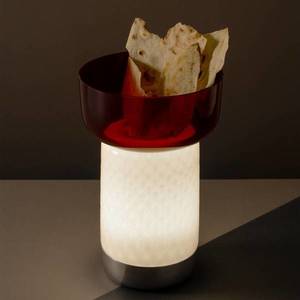 Artemide Artemide Bontà LED stolní lampa, červená miska obraz