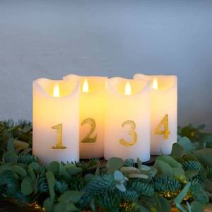 Sirius LED svíčka Sara Advent 4ks výška 12, 5cm bílá/zlatá obraz