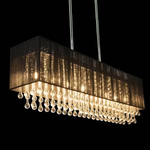Globo LED závěsné světlo Bagana z kovu, skla a hedvábí obraz