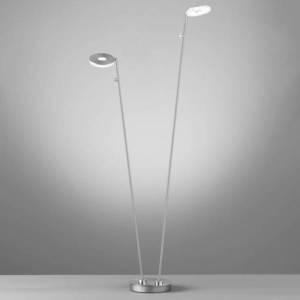 FISCHER & HONSEL LED stojací lampa Dent stmívací, CCT, 2 x 8W, nikl obraz