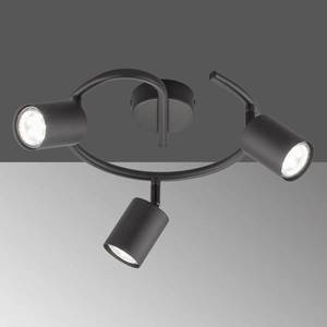 FISCHER & HONSEL LED stropní reflektor Vano černá, 3 zdroje kulaté obraz