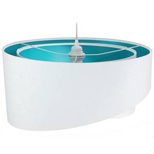 Maco Design Závěsná lampa Vivien, dvoubarevná, bílá/tyrkysová obraz