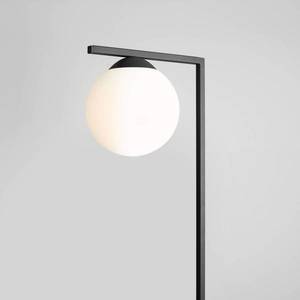 ALDEX Stojací lampa Zac s kulatým stínidlem, černá obraz