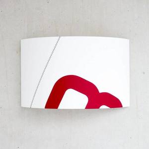 lumbono Nástěnné Heimathafen z plachtoviny, bílá/červená obraz