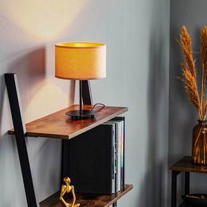 Euluna Stolní lampa Golden Roller výška 30cm béžová/zlatá obraz