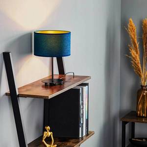 Duolla Stolní lampa Golden Roller modrá/zlatá výška 30cm obraz