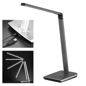 FISCHER & HONSEL LED stolní lampa Bright, stmívatelná, CCT, šedá obraz