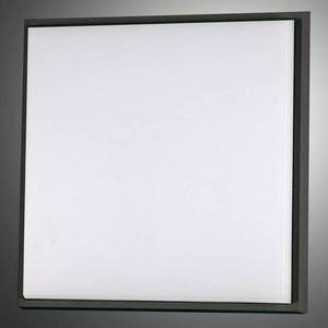 Fabas Luce LED stropní světlo Desdy, 30x30 cm, IP54, černá obraz
