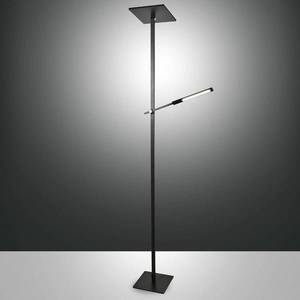 Fabas Luce LED stojací lampa Ideal se čtecím ramenem, černá obraz