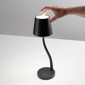 Fabas Luce LED stolní lampa Judy, baterie, IP54, černá obraz