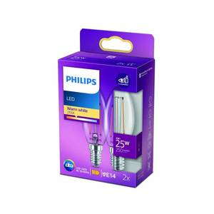 Philips Philips LED svíčka filament E14 2W 2 700K 2ks obraz