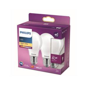 Philips Philips LED žárovka E27 4, 5W 2 700K opál 2ks obraz