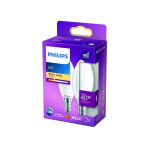 Philips Philips LED svíčka B35 E14 4, 3W 2 700K opál 2 ks obraz