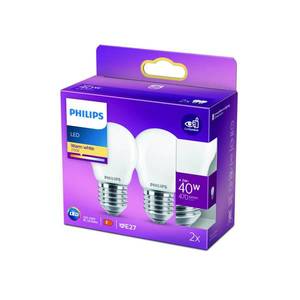 Philips Philips LED žárovka E27 P45 4, 3W 2 700K opál 2 ks obraz