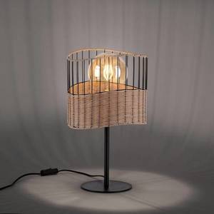 JUST LIGHT. Stolní lampa Reed ze dřeva a kovu obraz