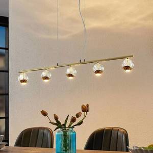Lucande Lucande Kilio LED závěsné světlo, 5 zdrojů, zlatá obraz