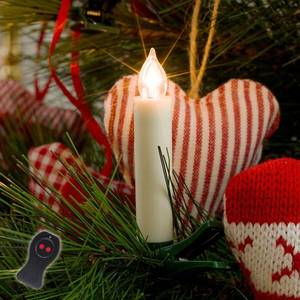 Konstsmide Christmas Vánoční svíčky LED na baterii bílá 10 zdrojů obraz
