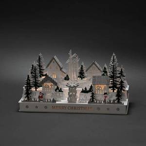 Konstsmide Christmas LED světelný oblouk Dorf ze dřeva, trafo/baterie obraz