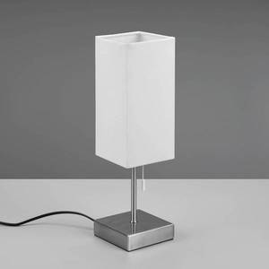 Reality Leuchten Stolní lampa Ole s USB přípojkou, bílá/nikl obraz