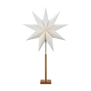 Markslöjd Hvězda Solvalla s dřevěnou základnou 100cm bílá obraz