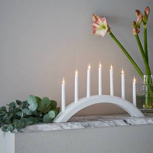 Markslöjd Svíčkový lustr Avento ze dřeva 7 zdrojů, bílá obraz