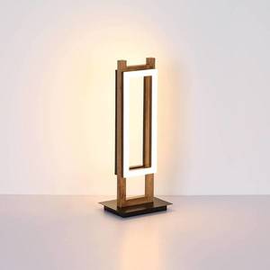 Globo LED stolní lampa Illa v dřevěném designu obraz