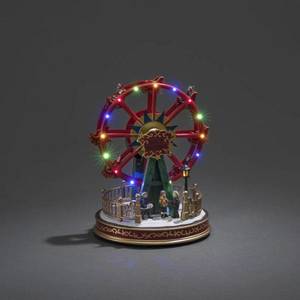 Konstsmide Christmas Stolní dekorace obří kolo, barevné LED a hudba obraz
