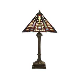 QUOIZEL Stolní lampa Classic Craftsman v designu Tiffany obraz