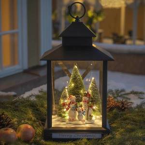 Konstsmide Christmas LED dekorační lucerna sněhuláci černá IP44 42cm obraz