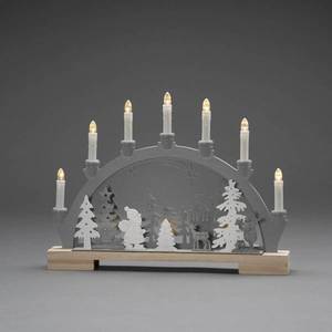Konstsmide Christmas LED světelný oblouk poutník v lese, zvířata, dřevo obraz