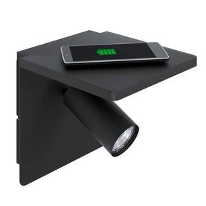 EGLO LED nástěnné bodové Ciglie, černá, nabíjení QI obraz