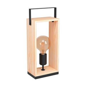 EGLO Stolní lampa Famborough se světlým dřevěným rámem obraz