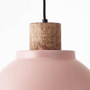 Brilliant Závěsné světlo Erena s dřevěným detailem, růžová obraz