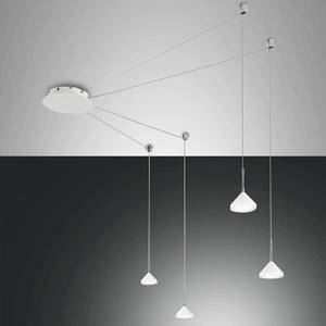Fabas Luce LED závěsné světlo Isabella, čtyři zdroje, bílá obraz