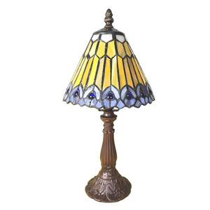 Clayre&Eef Stolní lampa 5LL-6110 ve stylu Tiffany, hnědá obraz